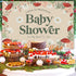 Sursurprise 5 3ft Mushroom Baby Shower Decorations, Mushroom Baby Shower Backdrop Banner Photo Photography Background *