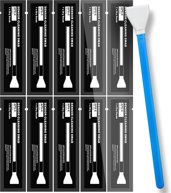 Sensor Cleaning Swabs for APS-C Sensors of DSLR or SLR Camera (10 Packs of 16 mm Swabs) (HCS-16-10)
