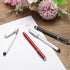 MECCANIXITY 4pcs Ballpoint Pen with Stylus Tip, 2 in 1 Ink Pen & Fine Point Rubber Stylus for All Capacitive Touch