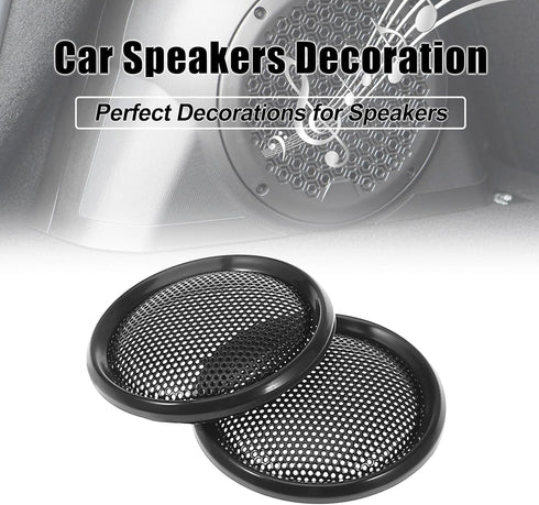 X AUTOHAUX 2pcs 1" Black Car Audio Speaker Cover, Mesh Subwoofer Grill Horn Guard Protector