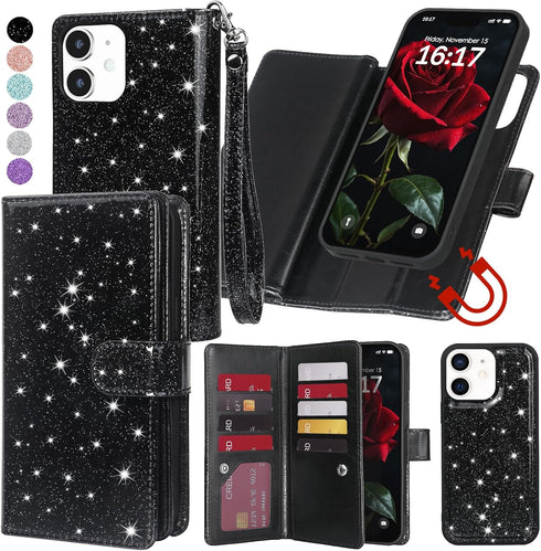 Varikke for iPhone 11 Wallet Case Detachable with Card Holder for Women Girls,