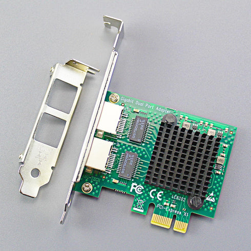 GLOTRENDS LE8202 2 RJ45 Gigabit Network Card with Ports for Soft Router, NAS Link Aggregation, Network Isolation, etc