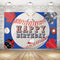 Baseball Sports Theme Party Decorations, Happy Birthday Backdrop Banner for Kids Teenagers, 71 x 49 inch