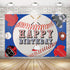 Baseball Sports Theme Party Decorations, Happy Birthday Backdrop Banner for Kids Teenagers, 71 x 49 inch
