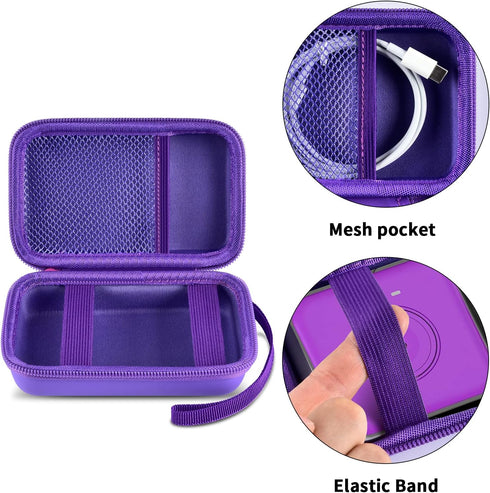 Travel Case for UCOMX 3 in 1 Wireless Charger, Foldable Magnetic Charging Station Storage Holder Bag, Purple