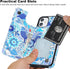 HAOPINSH iPhone 11 Wallet Case with Card Holder, Blue Flower Bird Pattern Back Flip PU Leather Case for Women Girls