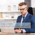 Bluetooth Headset - Dual Microphone Wireless Headset with USB Dongle for Computer, 45H Talking Time, USB-A Compatible