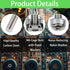ZCLGOOD 50PCS M6 16mm Set, x Rack Mount Cage Nuts, Screws & Nylon Washers Black Carbon Steel Hardware Kit for Server