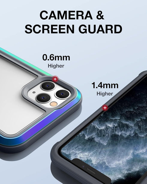 X-Doria Raptic Shield Case for iPhone 11 Pro, Iridescent, Military Grade Drop Tested, Lightweight