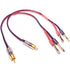 CESS-024-3f Banana Plug to RCA Cable, Phono Banana Speaker Cable, 2 Channels (14AWG, 3 Feet)