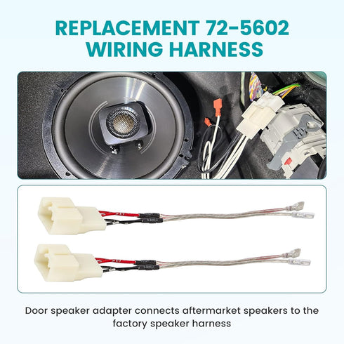NuIth Replacement 72-5602 Wiring Harness, Car Door Speaker Wire Connector for Select 2011-2023 Ford F150/Explorer/Escape