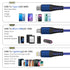 Multi 3 in 1 USB Long Charger Cable, 3M/10Ft 6A PD Fast Braided Charging Cord, Universal Multiple Ports Long Charging Cable with USB C/Micro USB/Lightning Connector