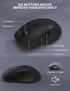 Wireless Keyboard and Mouse Combo - Trueque Ergonomic Full-Sized Keyboard with Wrist Rest, Phone Holder, Silent 2.4GHz