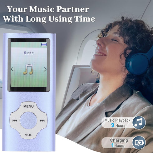Zunate 128GB MP3 MP4 MP3, 1.8in Player with Bluetooth and WiFi, Portable Lossless Sound HiFi Sound Color Screen