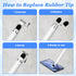 Trinkrittey 36Pcs 0.24inch (6mm) Rubber Tips for Stylus Pens, Replacement Nibs for Touch Screen Pen, High Sensitivity