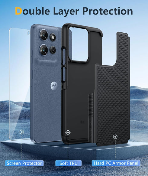 FNTCASE G-2026/2025 2026/Moto 2025 for Moto Phone Case: Moto G Play G Power Case with Screen Protector Dual Layer