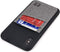 Dockem Silicone Wallet Case for iPhone Xs Max (6.5") – Protective Card Case with Built-in Metal Plate, Black w/Grey