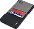 Dockem Silicone Wallet Case for iPhone Xs Max (6.5") – Protective Card Case with Built-in Metal Plate, Black w/Grey