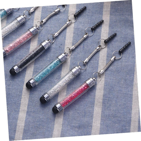 5PCS Crystal Phone Pens, Glitter Capacitive Drawing Pen, Rhinestone Touch Pen, Phone Crystal Stylus for Tablets