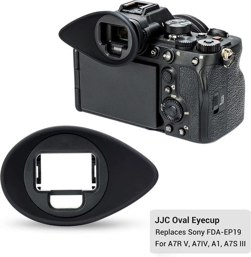 JJC Camera Viewfinder Eyecup for Sony A7R V A7R5 A7 IV A7M4 A7S III, Oval Shape Soft Silicone Design