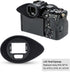 JJC Camera Viewfinder Eyecup for Sony A7R V A7R5 A7 IV A7M4 A7S III, Oval Shape Soft Silicone Design