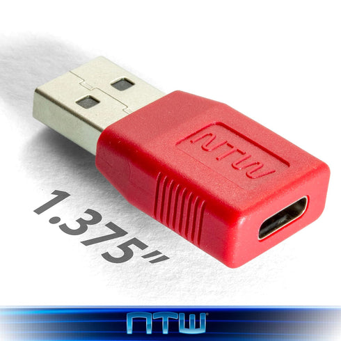 NTW USB-A to USB-C Data Blocker, Secure Charging USB Adapter for Blocking Data Sync and Juice Jacking