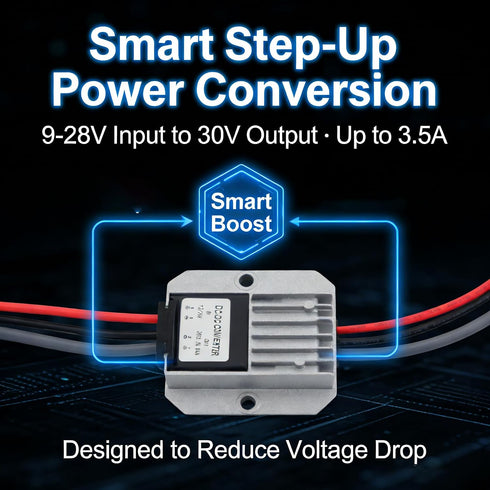 QQQDADA 12V 12V 30V 3.5A, 928V Mini Adapter, DC Step-Up Converter to Smart Boost Power Supply Cable Fit for Starlink
