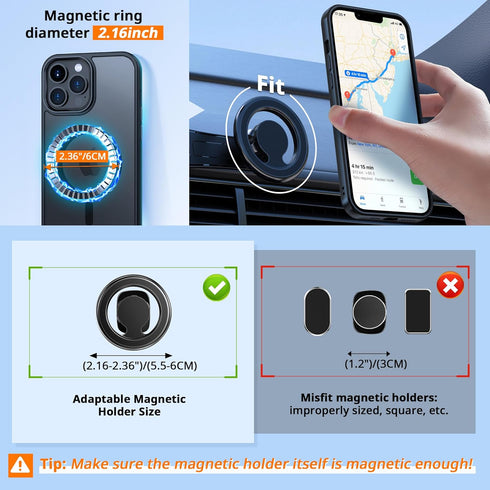 CACOE Magnetic Case for iPhone 12 & 12 Pro 2020, Compatible with MagSafe, Anti-Fingerprint TPU Thin Protective Cover