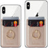 BIAJIYA Cell Phone Card Holder RFID Ring Stand Stick on Wallet for Back of Phone for iPhone, Android, All Smartphones