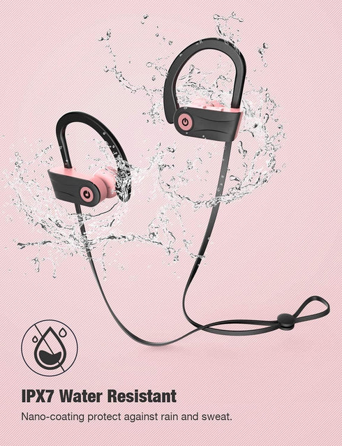 Otium Bluetooth Headphones, Wireless Earbuds with IPX7 Waterproof, 15 Hours Playtime for Sports Workout