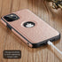 Casus Logo View Compatible with iPhone 12 Pro Max Case, Slim Premium Vegan Leather, Classic Luxury Thin Cover (Rose
