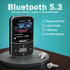 RUIZU 64GB Clip MP3 Player with Bluetooth 5.3, Portable Music Player with Voice Recorder, FM Radio, Black