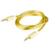 Braided Nylon Transparent PVC Jacket 1M Aux Audio Cable, 3.5mm Male to Male Cord for Multimedia Devices
