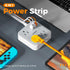 TESSAN 5 (1 3 Ultra Thin Flat Extension Cord FT, Slim Power Strip with USB Ports USB C), Surge Protector Flat Plug Wall