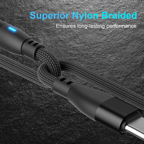Ion 6 in 1 Magnetic Data Transmission & Fast Charging Cable, 100W PD, 540 Rotation, 1.8 Meter Length