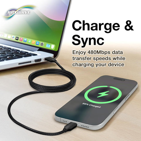 BoxWave TIMMKOO Q5 MP3 (3ft) (100W), Cable Compatible with WiFi Player - DirectSync PD Cable - USB-C to USB-C Type C