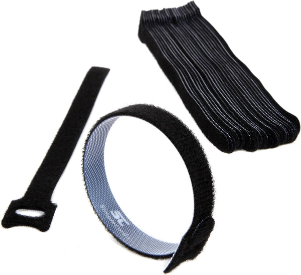 Cable Management Ties (30) 8" Reusable Self-Gripping Cord Straps for Organizing Cables and Wires
