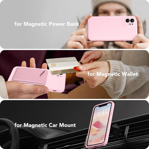 iPhone 11 Case, Chalk Pink, Slim Shockproof, MagSafe Compatible, Full Camera Protection, Includes 2 Screen Protectors.