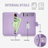 M-Plateau Phone Wallet Stick on Card Holder with Slim 3M Sticker for iPhone 14 Pro Case and Most Smartphones (Lavender)