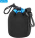 PATIKIL Camera Lens Bag, 2 Pcs Drawstring Lens Pouch with Thick Neoprene for DSLR Lens, Black, Blue