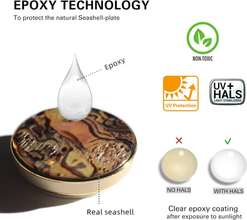 On The Grip Universal Phone Grip & Stand, Genuine Natural Gemstone/Seashell, Strong Adhesive Finger Holder, Collapsible