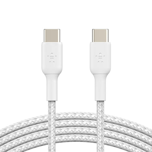 Belkin BoostCharge 1M USB-C to USB-C Cable for iPhone 15, Galaxy S23, Pixel 7, iPad Pro & More - White