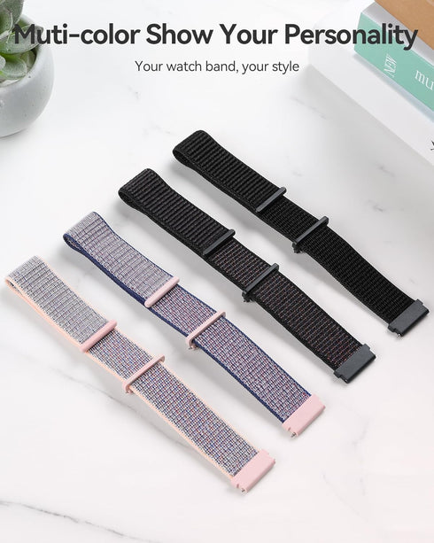 Parsonver 22mm Watch Bands for Samsung Galaxy Watch 3, Gear S3 Frontier/Classic, 2 Pack Nylon Straps