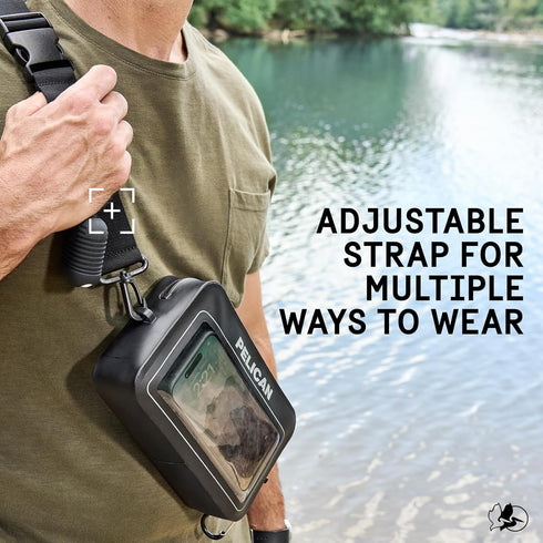 Pelican Marine Waterproof Sling Bag 2L, Crossbody Bag with Detachable Strap and Touchscreen Compatible Phone Compartment