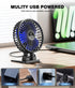 JZCreater USB Desk Fan, Mini Portable Fan with 3 Speeds, Strong Wind, Quiet Personal Fan for Home, Office, Travel
