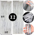 Dazzle Bright 2 Pack Backdrop Curtain, 3FT x 8FT Metallic Tinsel Foil Fringe Photo Booth Background for Party Decor,