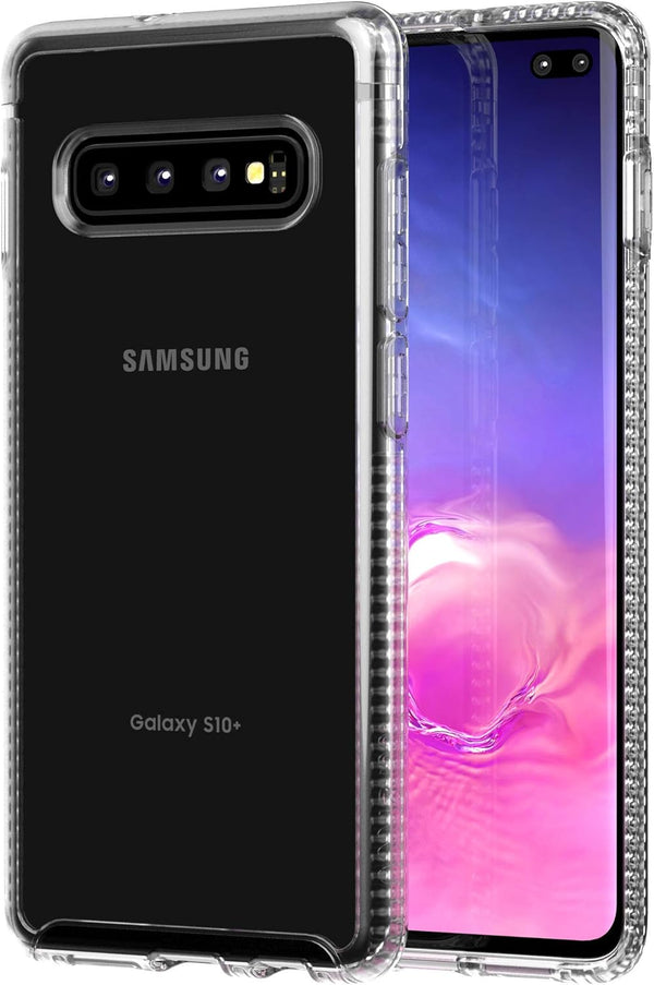 tech21 Protective Samsung Galaxy S10 Plus Case Ultra Thin Back Cover with BulletShield Protection - Clear