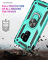 Androgate Samsung Galaxy S9 Case - Military-Grade Metal Ring Holder Kickstand, Shockproof Cover, Green