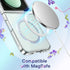 JETech Clear Magnetic Case for Samsung Galaxy Z Flip 5, Anti-Scratch Hard PC, Compatible with MagSafe Accessories.