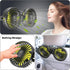 360 3 Wowok Car Fan for Rear Seat Passenger Dual Head USB Car Seat Fan for Backseat Kids, Rotatable Speeds Air